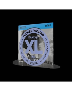 Струны для электрогитар D'Addario EXL116 XL NICKEL WOUND Струны для электрогитары Meduim Top/Heavy Bottom 11-52 D`addario
