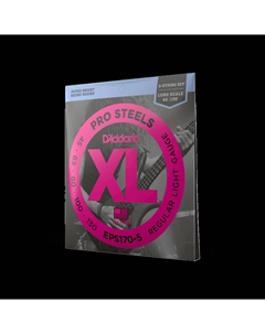 Струны для бас-гитар D'Addario EPS170-5 Комплект струн для 5-струнной бас-гитары, Regular Light, 45-130 D`addario