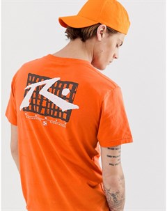 Оранжевая футболка с принтом Rusty