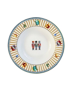 Тарелка Diente 21см глубокая фарфор золото Esprado