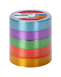 Лента атласная 20мм 23м 5шт микс Brauberg