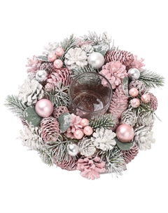 Подсвечник Новогодний 24х8см пенопласт, дерево мультиколор Maxijoy