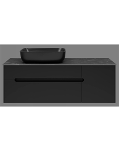 Тумба под раковину Роял 119 см П-Роя-01120-021П2Я подвесная, черная Misty
