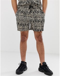 Комбинируемые шорты с леопардовым принтом New look