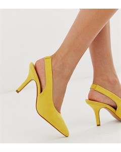 Желтые туфли на каблуке с ремешком на пятке Glamorous