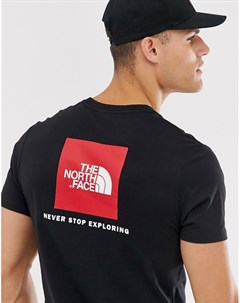 Черная футболка с принтом The north face