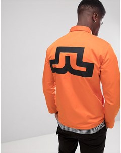 Оранжевая куртка с логотипом J Lindeberg J.lindeberg