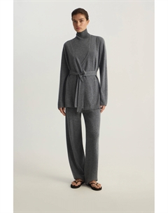 Кардиган-кимоно из кашемира серого цвета 2mood