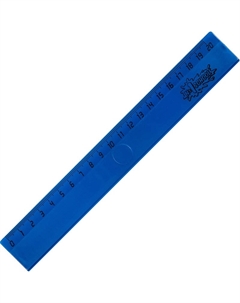 Линейка Класс (№1 School) 20 см пластиковая синяя Комус