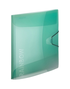 Папка на резинке Rainbow Style А4 15 мм пластиковая до 200 листов зеленая (толщина обложки 0.45 мм) Attache