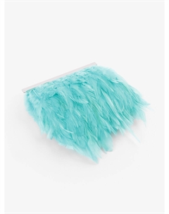 Перья петуха декоративные, на ленте, 10-15 см, 5±0.5 м, светло-голубые Арт узор