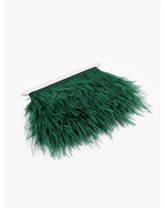 Перья страуса декоративные, на ленте, 8-10 см, 5±0.5 м, зеленые Арт узор