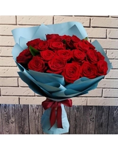 Роза красная 21 шт Танец цветов