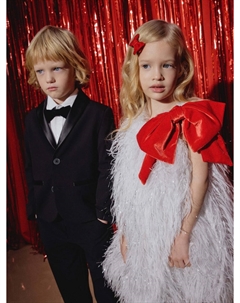 Платье с эффектом перьев для девочек Sela