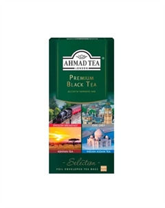 Чай чёрный ассорти 4 вкуса, 24 пакетика Ahmad tea