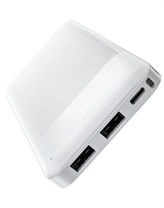 Аккумулятор внешний портативный Hoco J72 EASY TRAVEL WHITE 10000mAh 2A 2xUSB-A белый