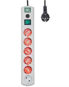 Сетевой фильтр LRG 1.6 м (6 розеток) белый (пакет ПЭ) 359260 Most