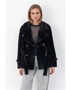 Шуба из искусственного меха с поясом Electrastyle