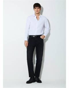 Рубашка из структурной ткани, Белый Ostin