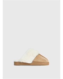 Домашние тапочки с искусственным мехом, Бежевый Ostin