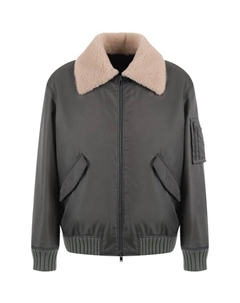 Пуховый бомбер с меховой отделкой Mvst