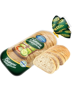 Батон Коломенское с отрубями, 300 г Коломенский