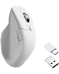 Мышь M6 металлическое колесо прокрутки, 1000 Гц, белая Keychron