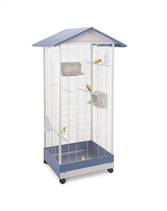 Клетка для птиц Lobelia, 84,5х72,5х165,5 см, пепельно-синяя Imac