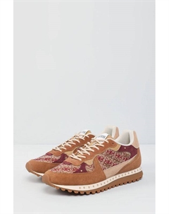 Комбинированные кроссовки из замши Vanya Guess