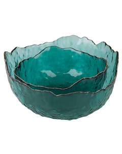 Набор салатников NOUVELLE HOME Frost stripe 2шт 19/24см 1,3/2,2л стекло зеленый Нет марки