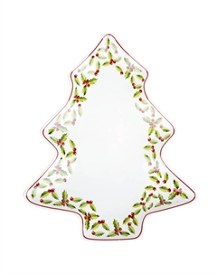 Блюдо NOUVELLE HOME Magic of christmas 24х29х3см елка фарфор Нет марки