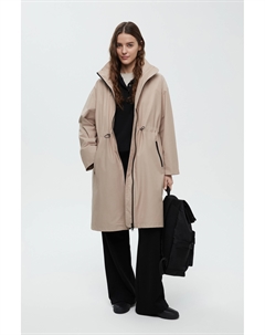 Плащ со съемным капюшоном и поясом на кулиске Finn flare