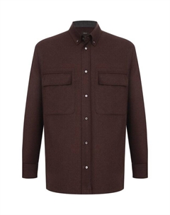 Рубашка из шерсти и шелка Zilli