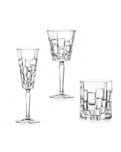 Набор бокалов Etna для вина, шампанского и виски, 18 предметов Rcr