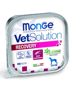 Корм для собак VetSolution Recovery в период выздоровления ламист. 150г Monge