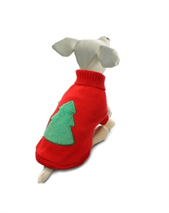 Свитер для собак New Year "Ёлочка" ХХL, красный, дл. по спине 45см Триол