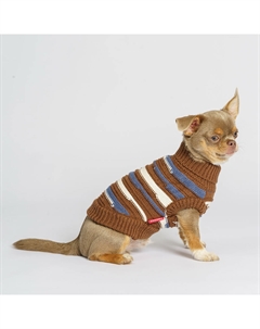 Свитер в полоску для кошек и собак, XS, коричневый Petmax