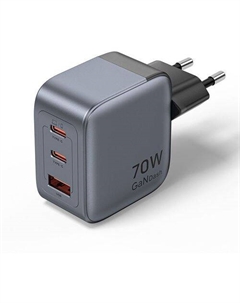 Сетевое зарядное устройство VENTION FEXH0-EU, USB-A, 2xUSB-C, 70Вт, 3.5A, серый Vention