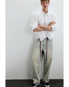 Джинсы wide широкие со шнурком Befree