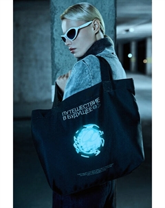 Сумка-шопер текстильная с принтом Befree