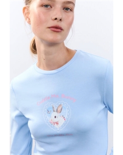 Лонгслив с принтом и бантиками Befree