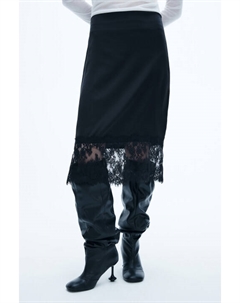 Юбка-годе миди с кружевом Befree