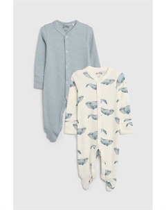 Набор из 2 хлопковых комбинезон с принтом Artie