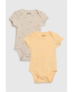 Набор из 2 хлопковых боди с принтом Artie