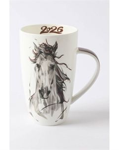 Кружка фарфоровая с принтом Конь Anna lafarg