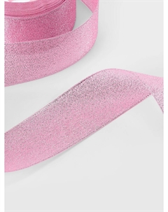 Лента парчовая, 40 мм, 23±1 м, розовая №013 Арт узор