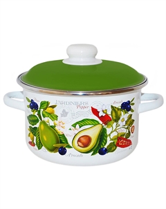 Кастрюля 5,5л цилиндрическая Авокадо Стальэмаль