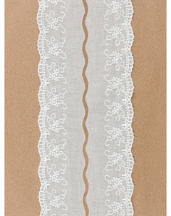 Кружево шитье, 50 мм, 13.7±1 м, белое Арт узор