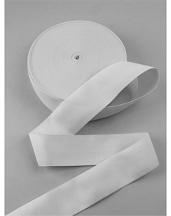 Резинка вязаная, 60 мм, 40±2 м, белая Арт узор