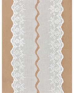 Кружево шитье, 55 мм, 13±1 м, белое Арт узор